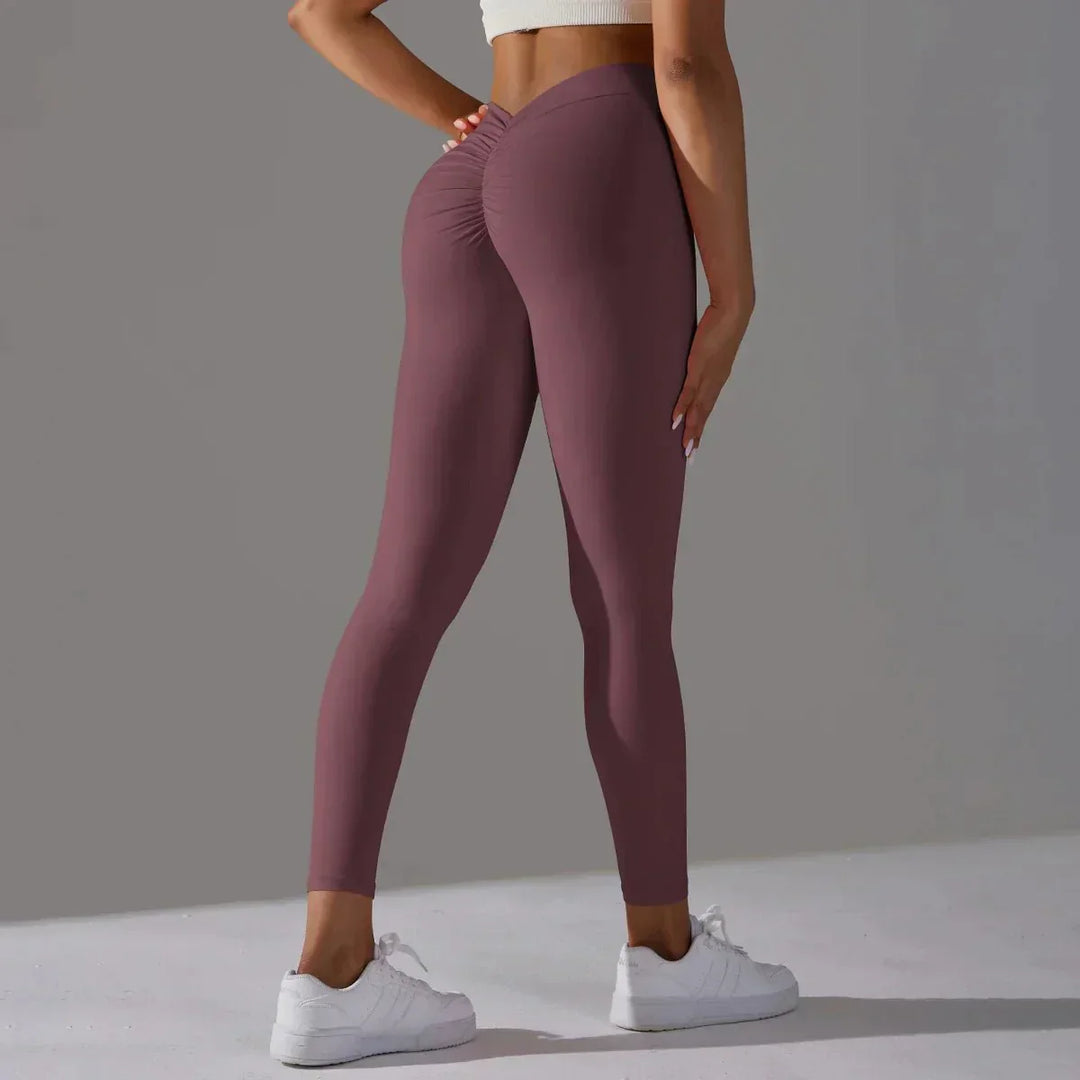 Comfortable & supportive scrunch butt compression leggings for women's gym & fitness.