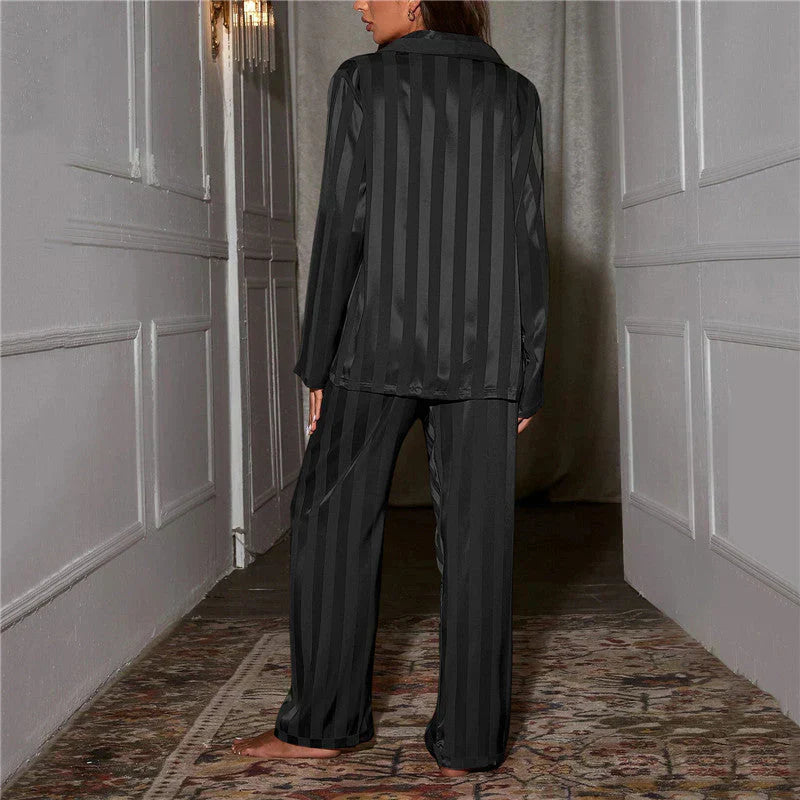 Women's silky pajamas, Emilia. Experience luxurious comfort and elegant style in this soft sleepwear set.