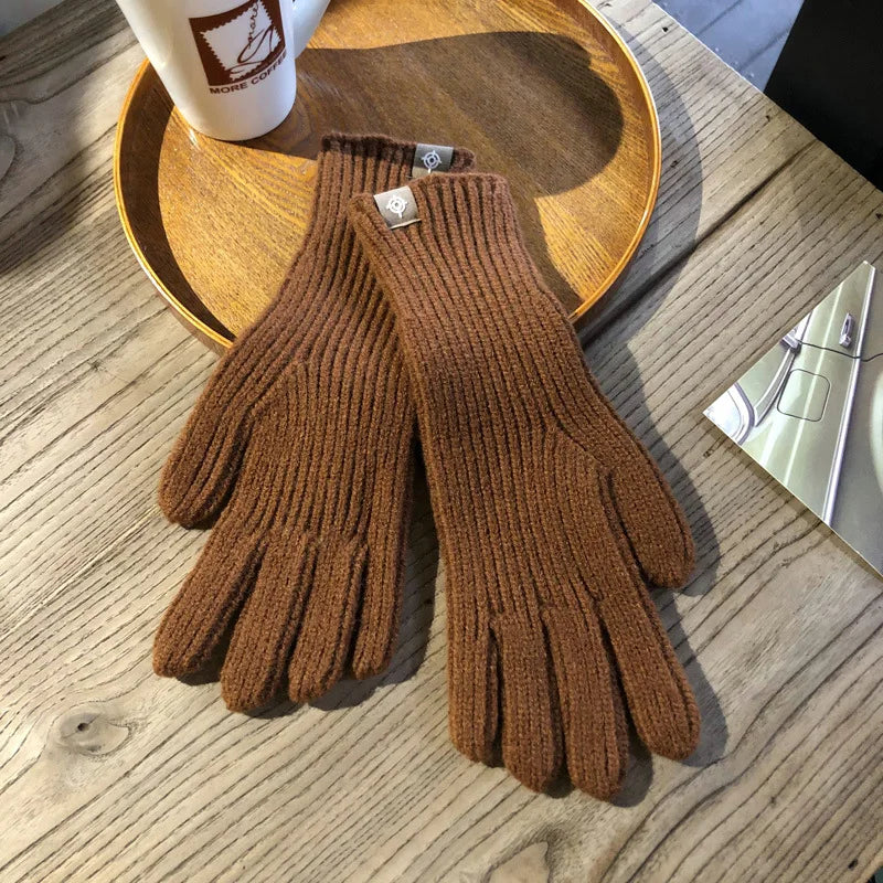 Women's soft, warm touchscreen winter gloves for comfortable outdoor use.