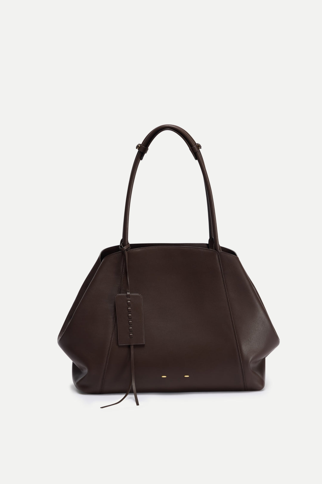 Brown women's shoulder tote bag, spacious for travel & daily essentials.