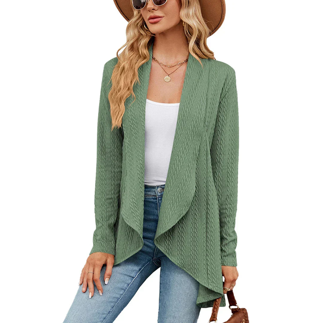 New women's fall cardigan, elegant and comfortable for stylish autumn outerwear.