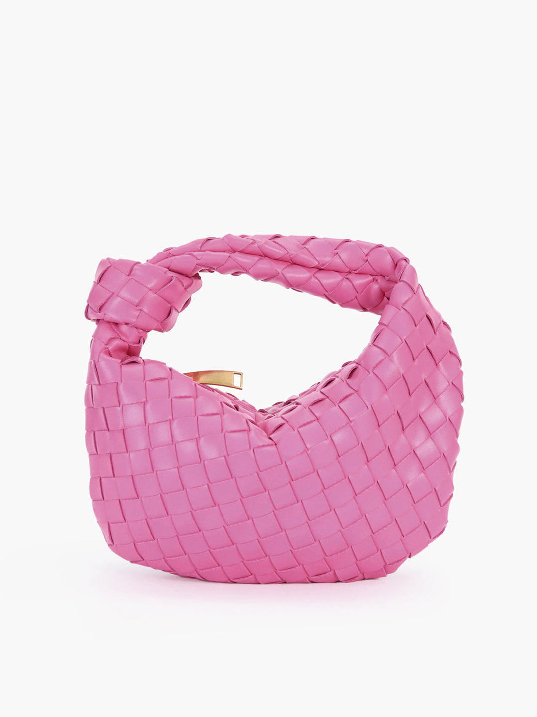 Textured women's shoulder bag with braided detail & unique knot handle. A stylish handbag.