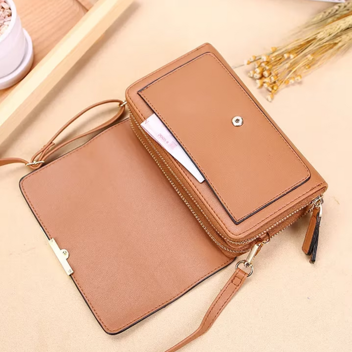 Everyday faux leather women's bag, a stylish shoulder bag & wallet for convenience.