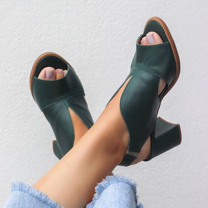 Stylish women's summer heeled sandals with ultimate comfort footbed. Perfect for elegant, versatile dressing.