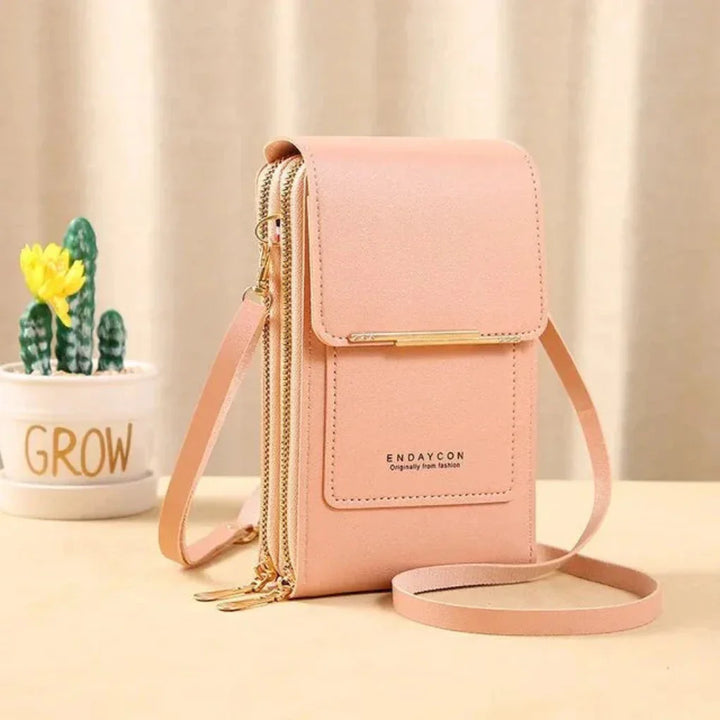 Versatile women's touch screen shoulder bag, a compact purse perfect for daily use & quick access.