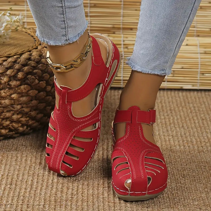 Women's comfort sandals designed with excellent orthopedic arch support for foot pain relief.