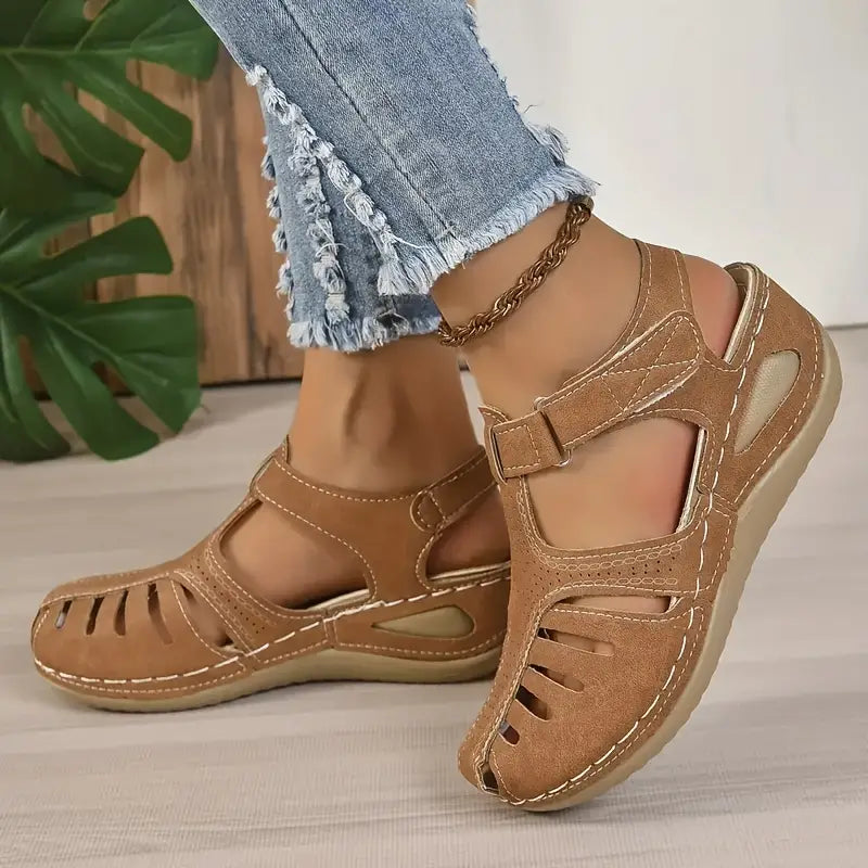 Fashionable women's summer sandals, providing trendy style and essential orthopedic comfort.