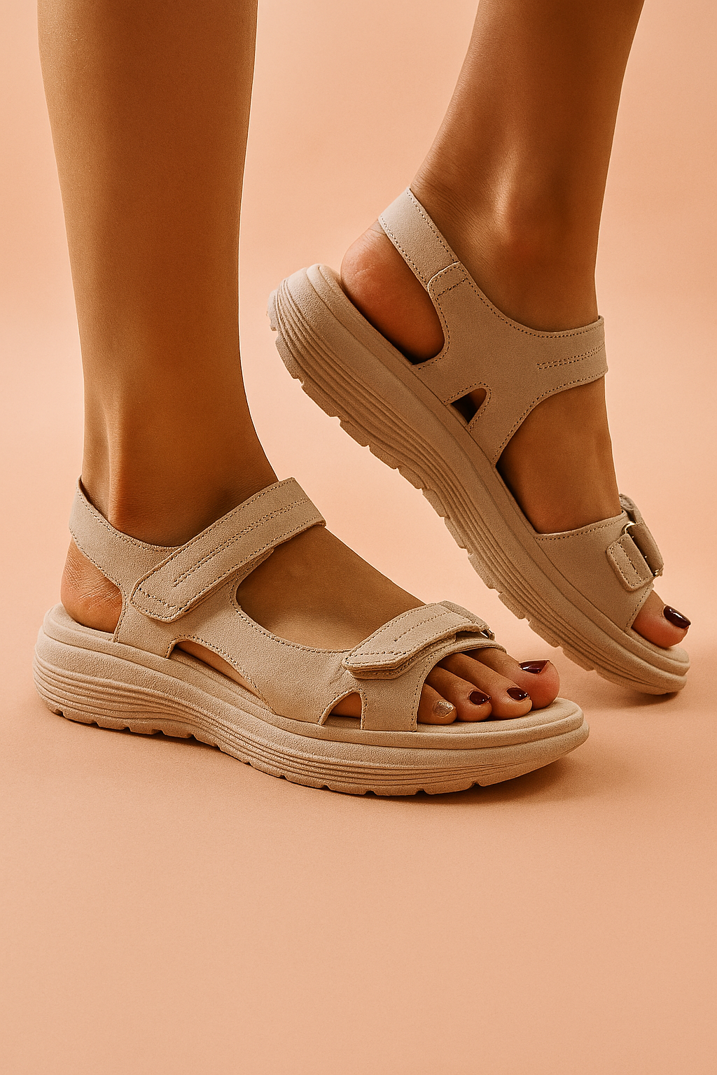 Women's ultra-comfort sporty platform sandals with adjustable straps, perfect for summer walking & casual wear.