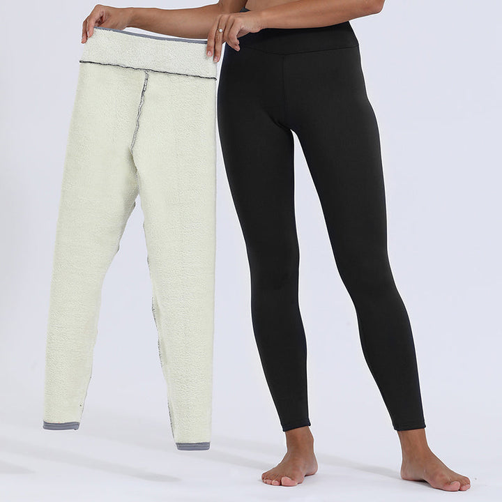 Front view of women's warm winter leggings, designed for ultimate comfort, cold weather, and active lifestyles.