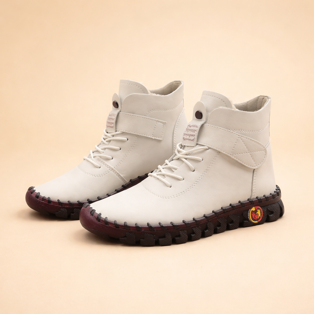 Cozy women's warm boots with thermal lining, perfect for winter walking comfort & stable footing on slick surfaces.