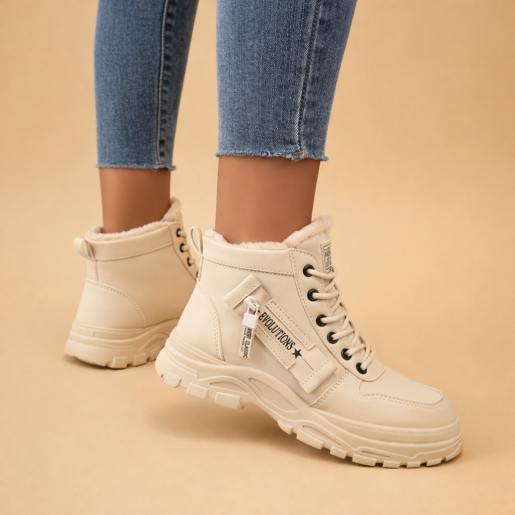 Women's waterproof warm winter boots. Comfortable, durable snow boots for cold weather outdoor adventures. Non-slip sole.