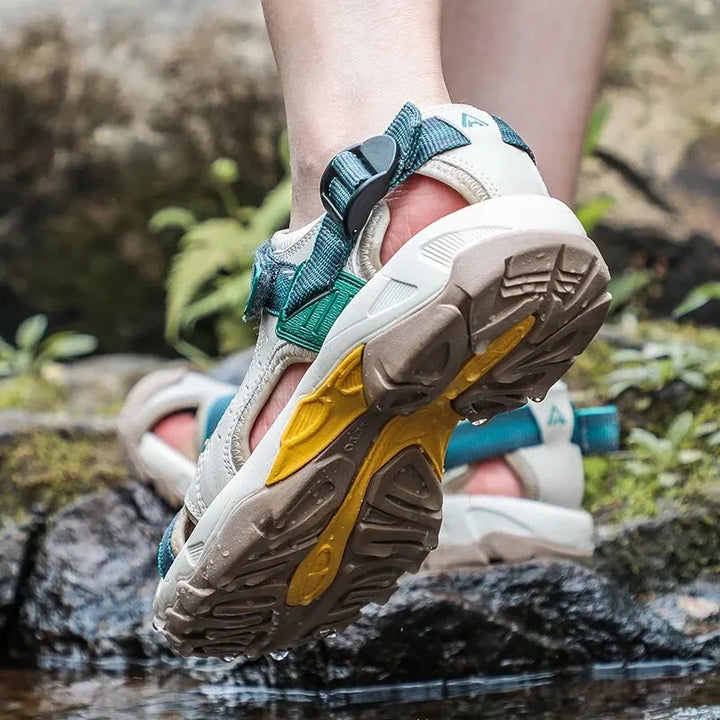 Stylish women's summer water sandals with arch support, non-slip sole for comfortable beach & outdoor adventures.