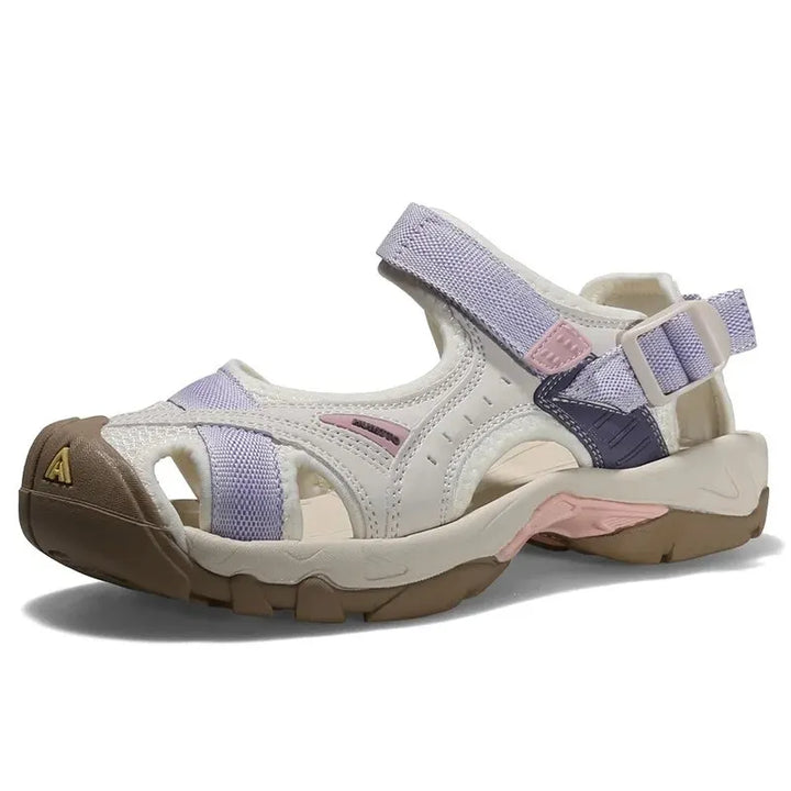 Lightweight women's water sandals with arch support, non-slip traction, and quick-dry design for active use.