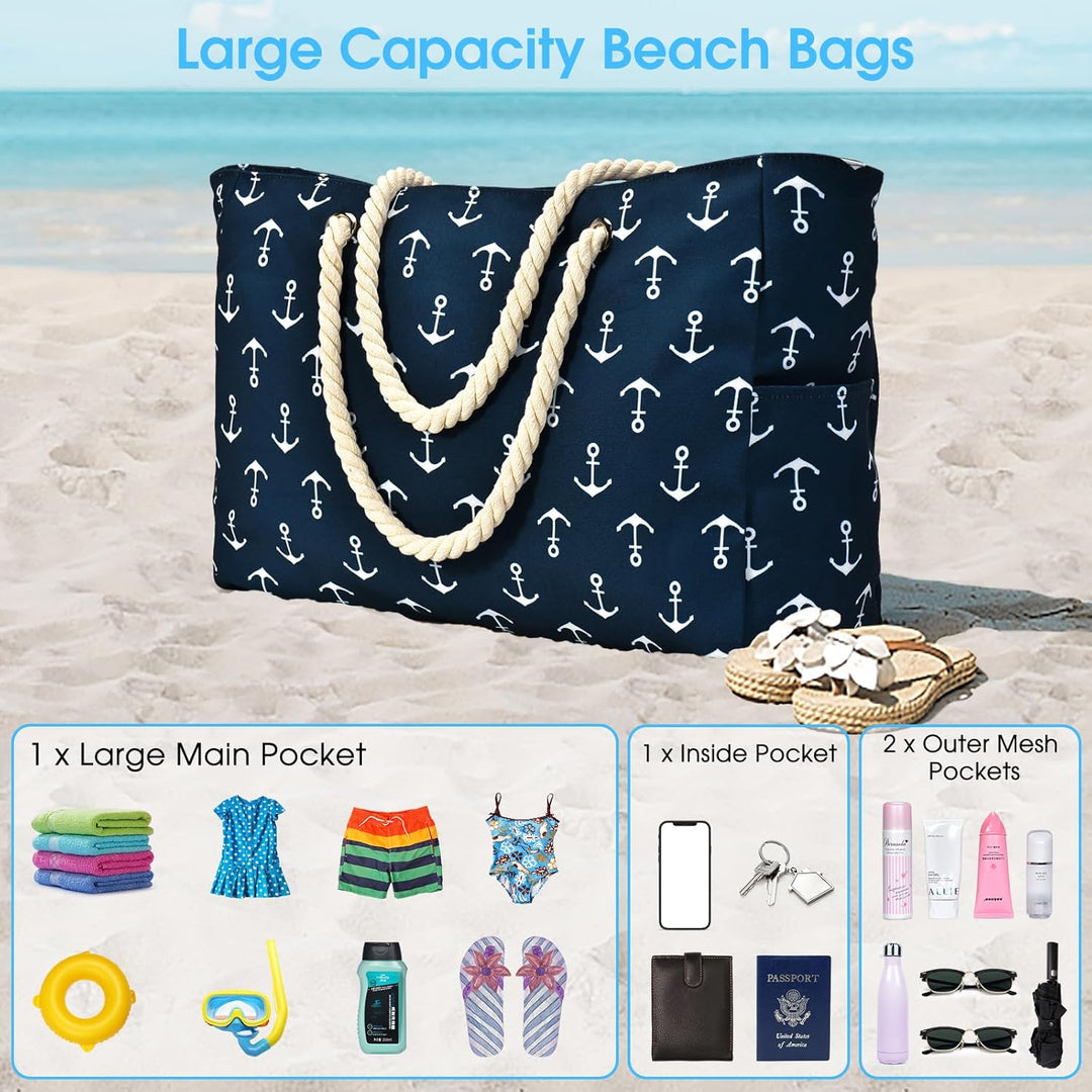 Functional waterproof large tote for women, zipped compartments for organized storage.