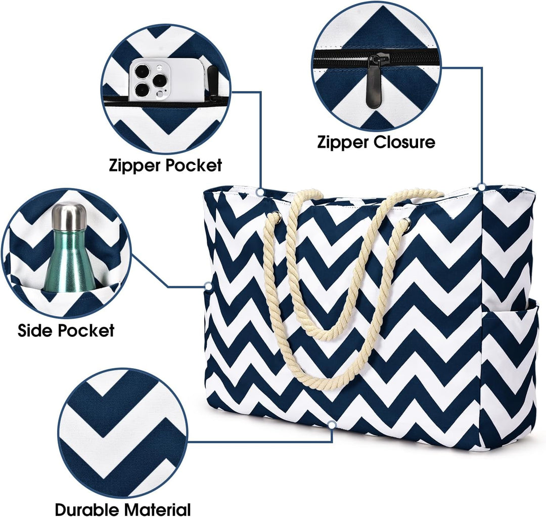 Gym-ready women's large waterproof shoulder bag, with zipped pockets for gear.