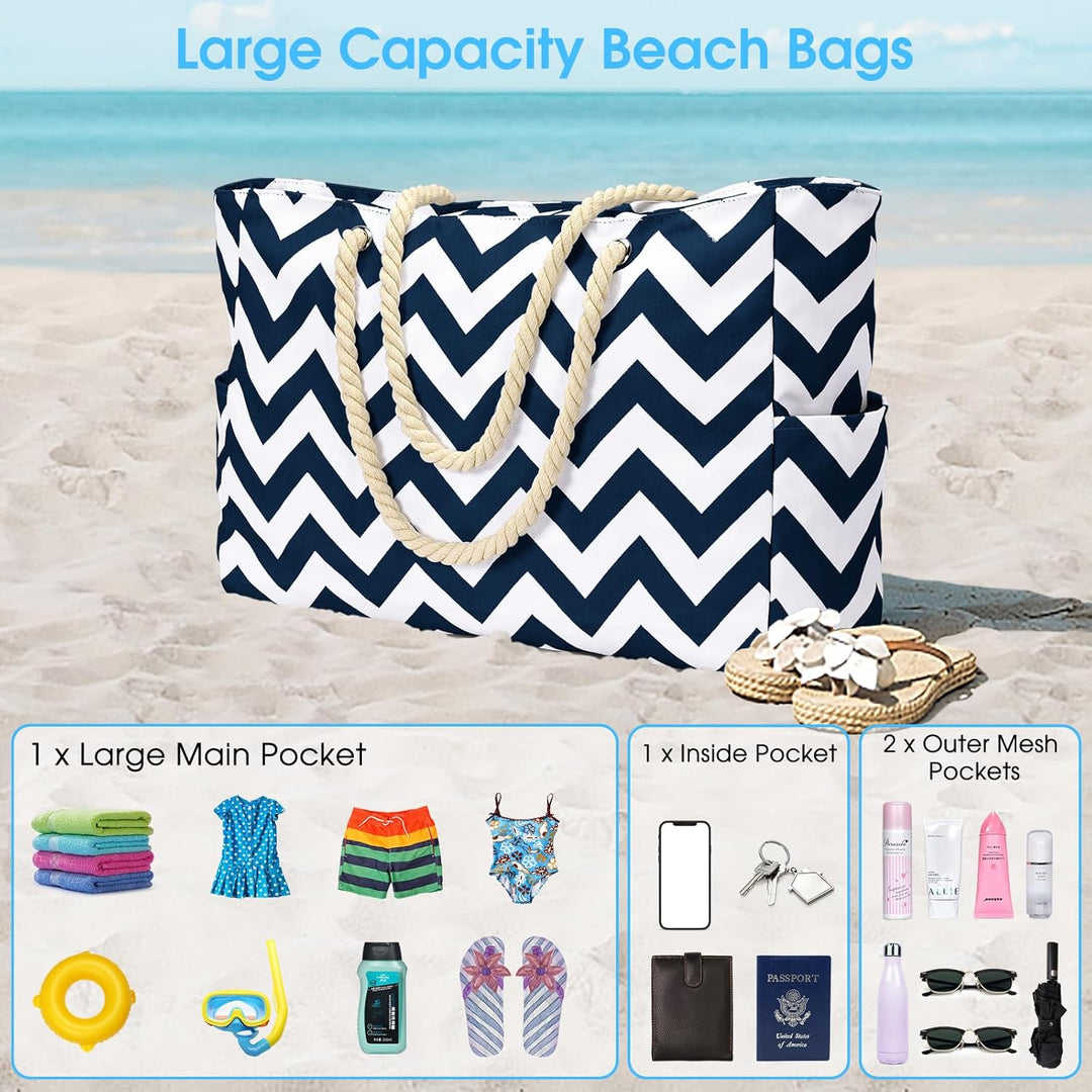 Outdoor-ready waterproof large utility tote for women, durable with secure zipped storage.