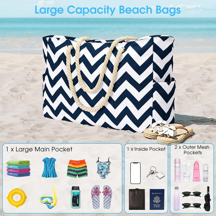 Outdoor-ready waterproof large utility tote for women, durable with secure zipped storage.