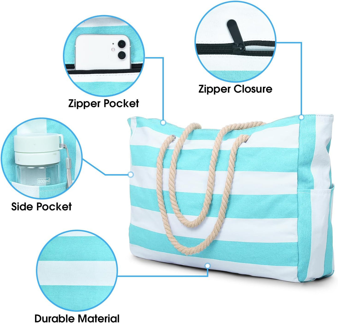 Stylish waterproof large work bag for women, with secure zipped storage for laptops.