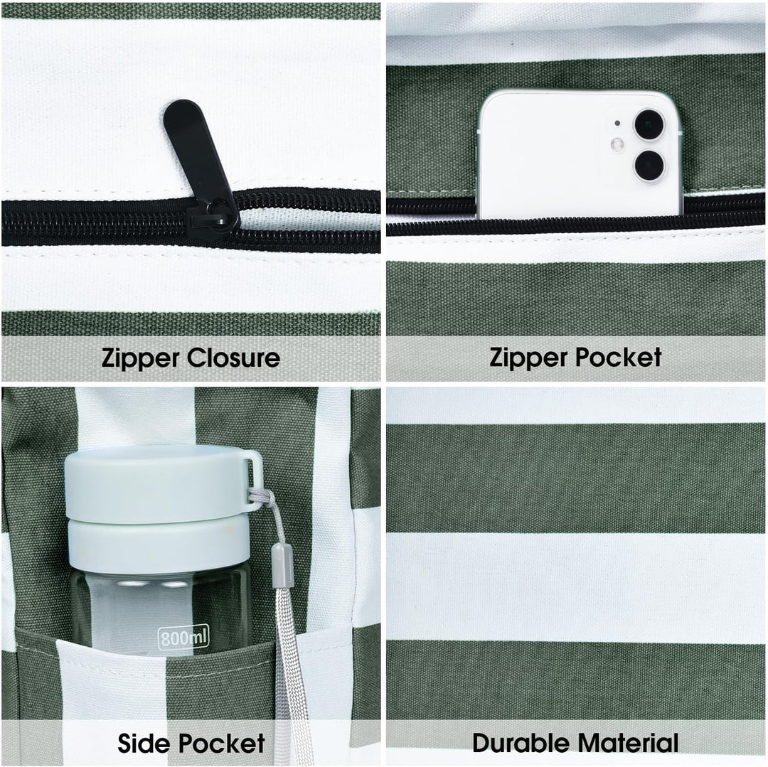 Contemporary women's large waterproof tote, stylish & practical with zipped storage.