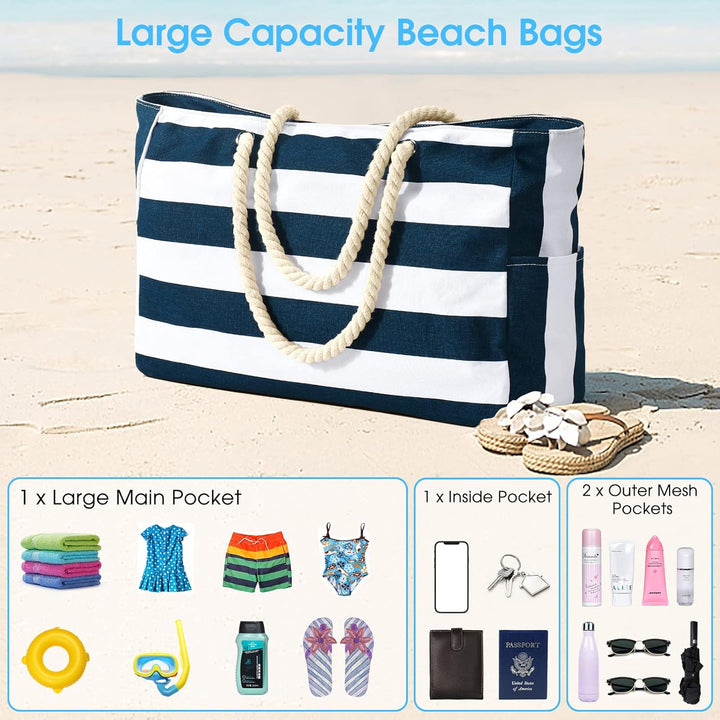 All-weather women's waterproof large tote, dependable with secure zipped storage.
