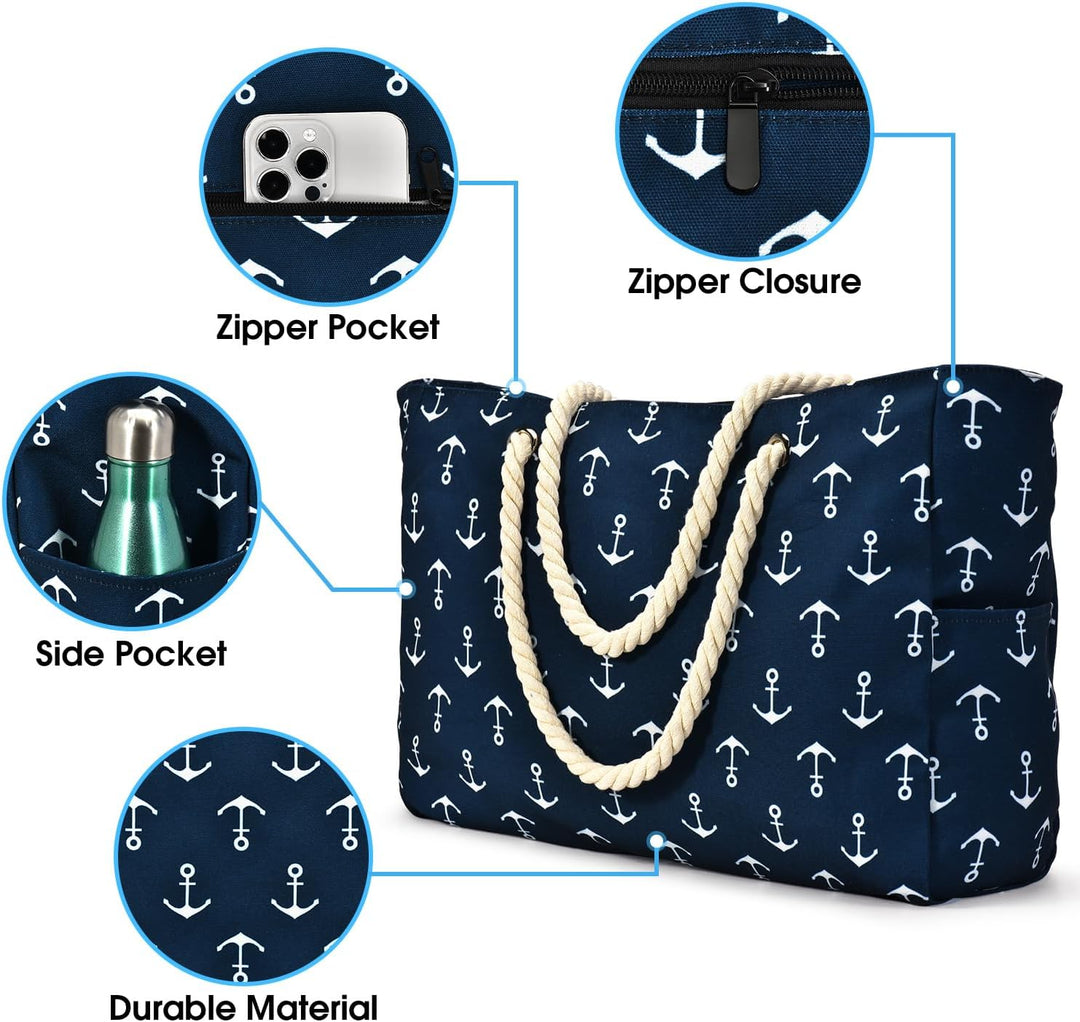 Women's waterproof gym bag, large, with secure zipped pockets for active lifestyles.