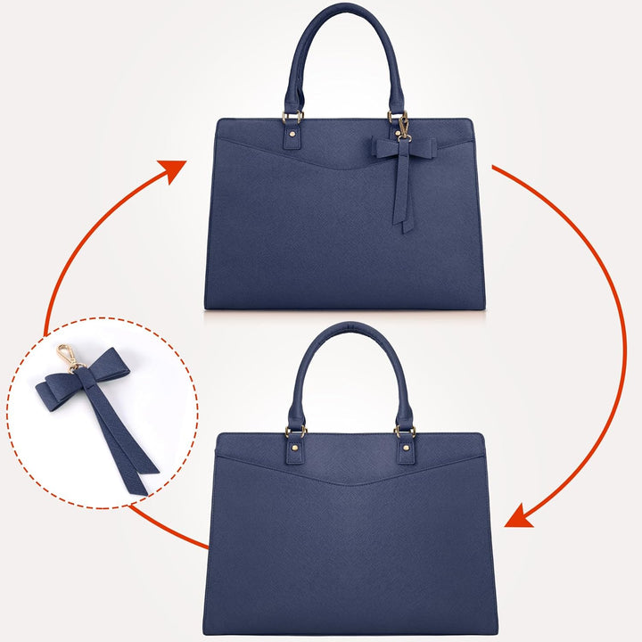 Traveler with waterproof laptop tote bag at airport, essential for women on the go.