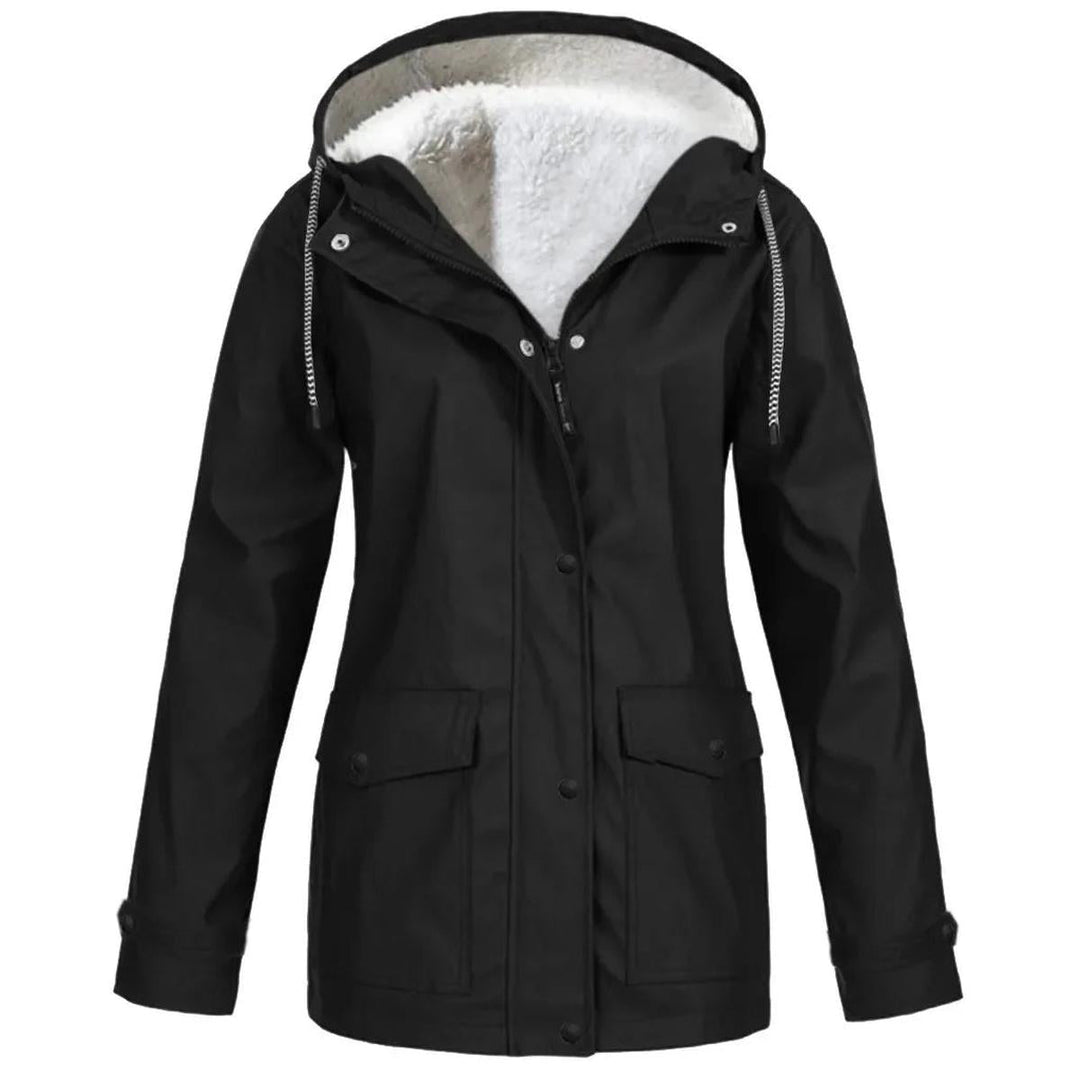 Cozy women's water & windproof insulated jacket, perfect for cold weather casual and outdoor activities.