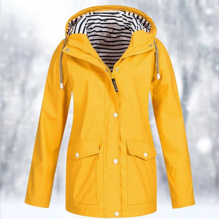 Practical women's outdoor jacket, providing excellent rain & wind resistance for hiking or daily use.