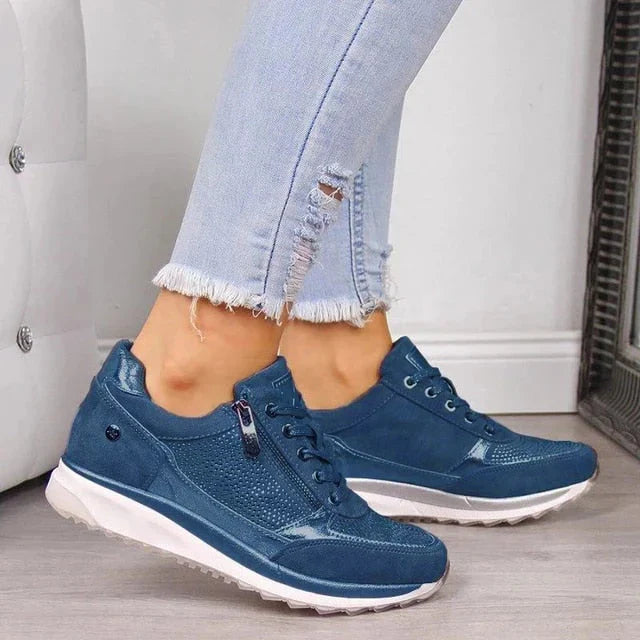 Lace-up women's wide fit walking & running shoes for superior comfort and support during daily activities.