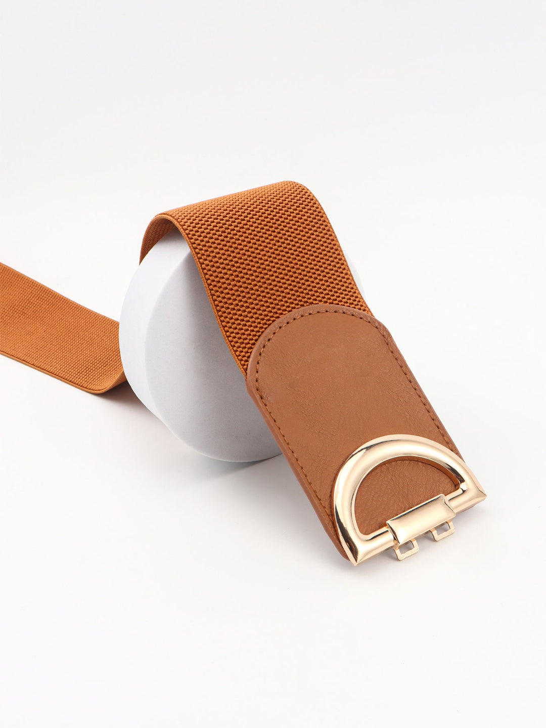 Everyday women's wide elastic waist belt, simple yet stylish buckle, perfect for casual or formal wear.