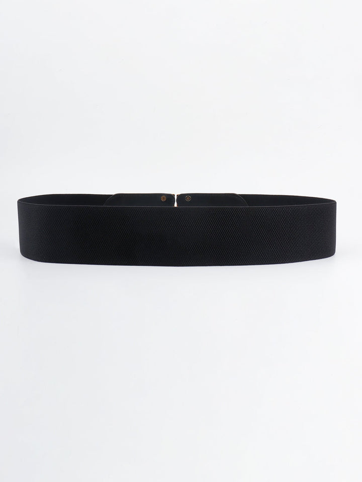 Women's dress belt: wide, stretchy, with a decorative buckle, perfect for accentuating the waist.