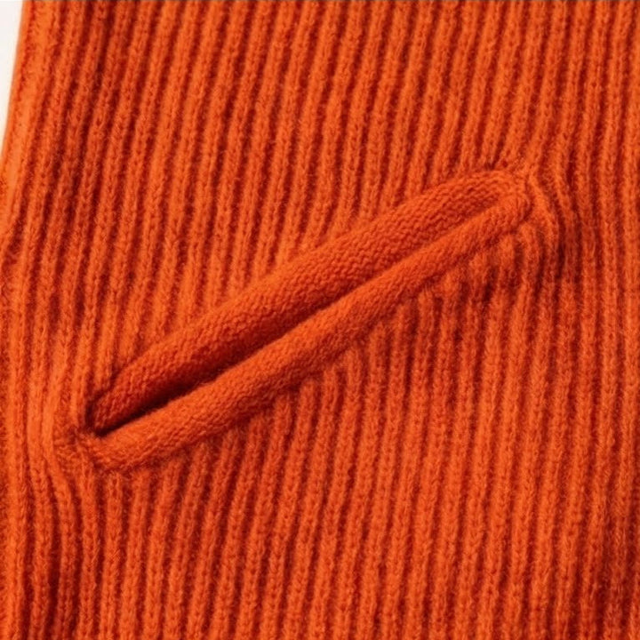Women's casual winter midi dress with turtleneck. Perfect for cozy everyday wear & office style.