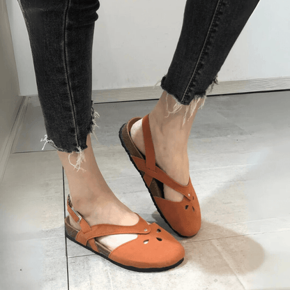 Women's Closed - Toe Slingback Sandals - Elegant Summer Style - Lexians