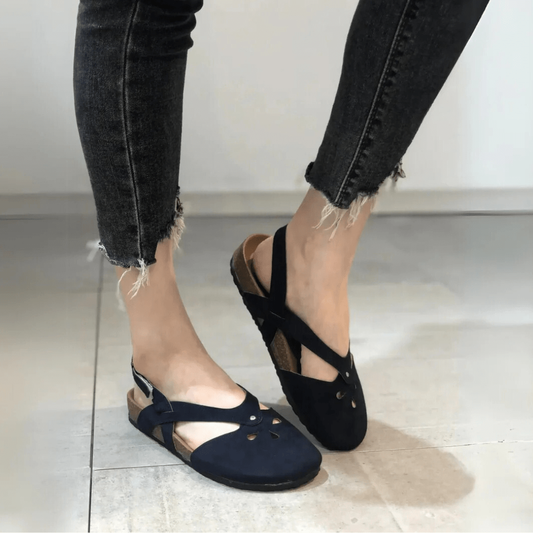 Women's Closed - Toe Slingback Sandals - Elegant Summer Style - Lexians