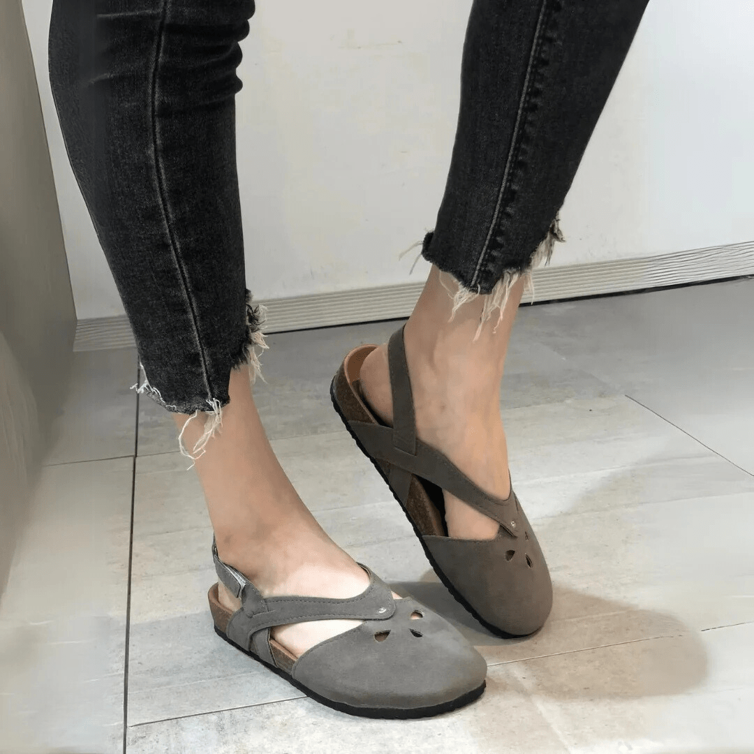 Women's Closed - Toe Slingback Sandals - Elegant Summer Style - Lexians