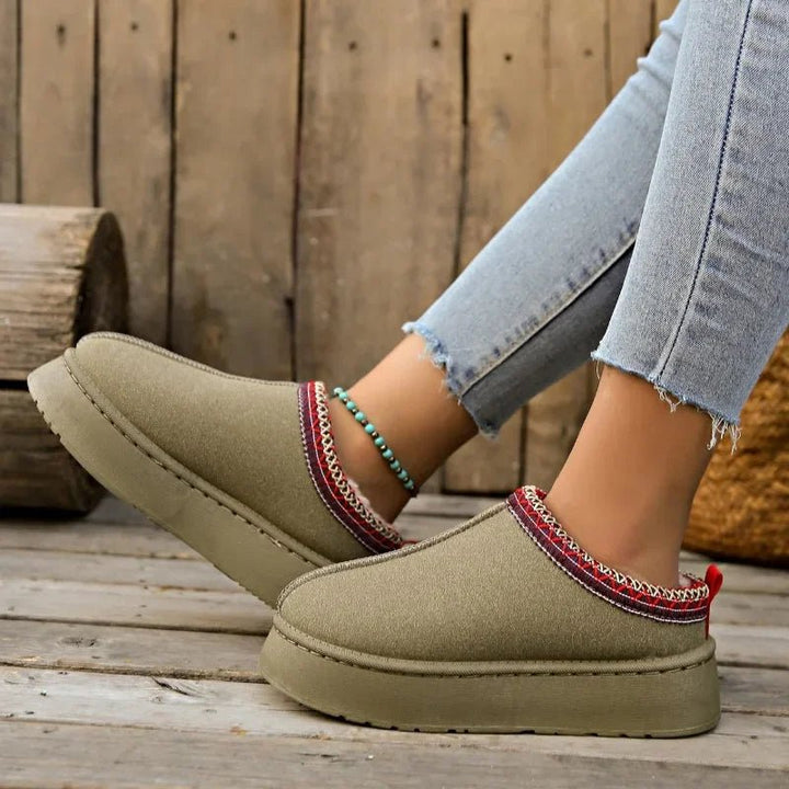 Women's Fleece - Lined Slip - On Mules for Cold Weather - Lexians