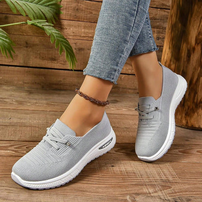 Women's Gray Orthopedic Comfort Sneakers - Lexians