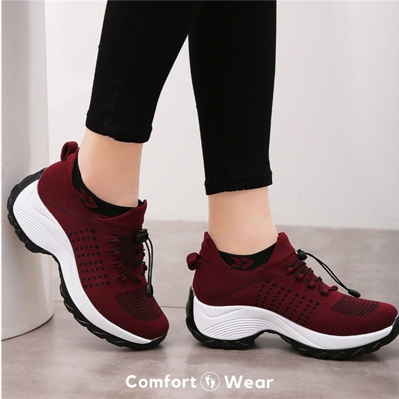 Women's Ortho Stretch Cushion Sneakers for Foot Pain Relief - Lexians