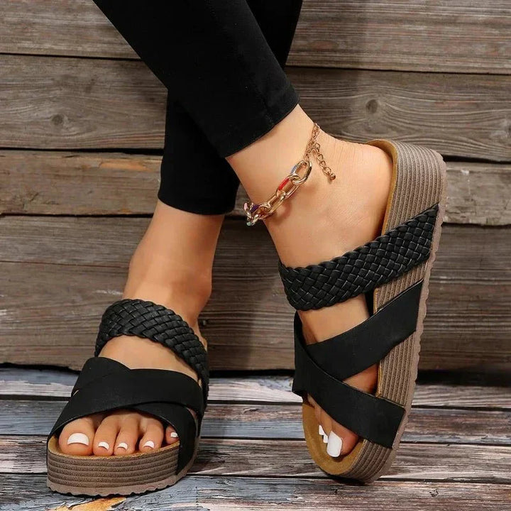 Women's Orthopedic Sandals with Elastic Straps - Lexians