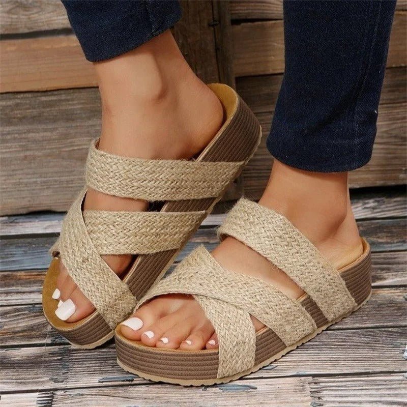 Women's Orthopedic Sandals with Elastic Straps - Lexians