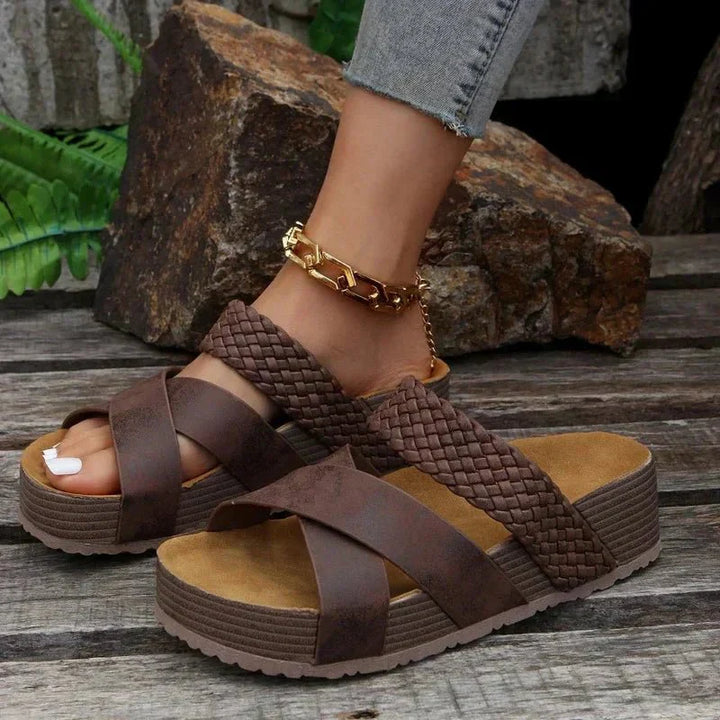 Women's Orthopedic Sandals with Elastic Straps - Lexians