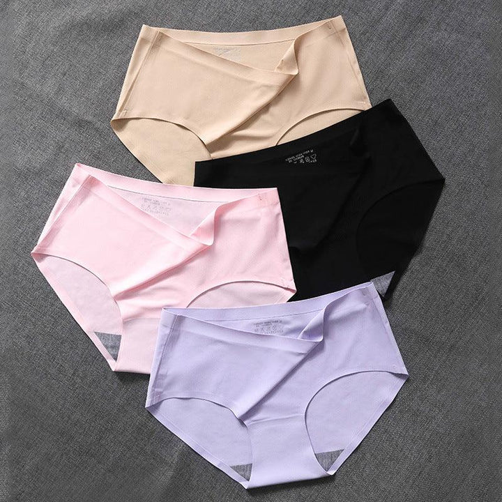 "Women's seamless high-waist underwear in soft beige with invisible fit and supportive design for ultimate comfort."