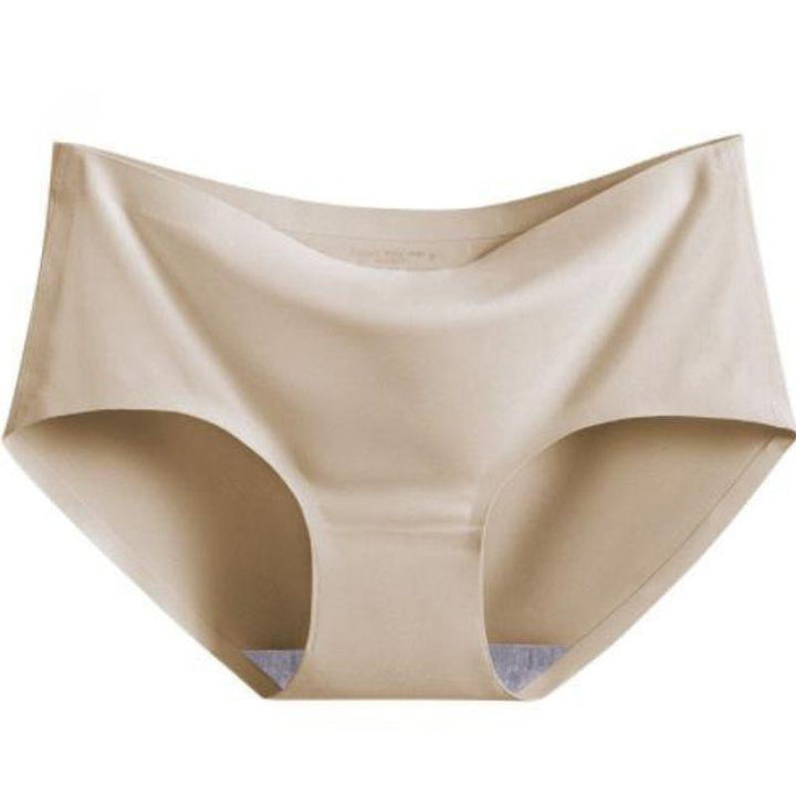 "Women's seamless high-waist underwear in soft beige with invisible fit and supportive design for ultimate comfort."