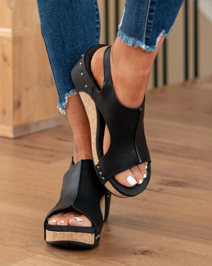 Women's Vegan Wedge Sandals with Ergonomic Design - Lexians