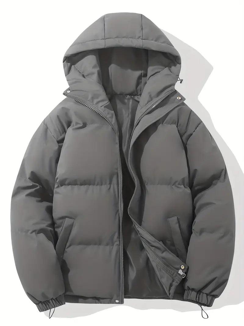 Women's winter jacket with hood, premium filling, timeless style, perfect for casual and formal, elegant classic look.